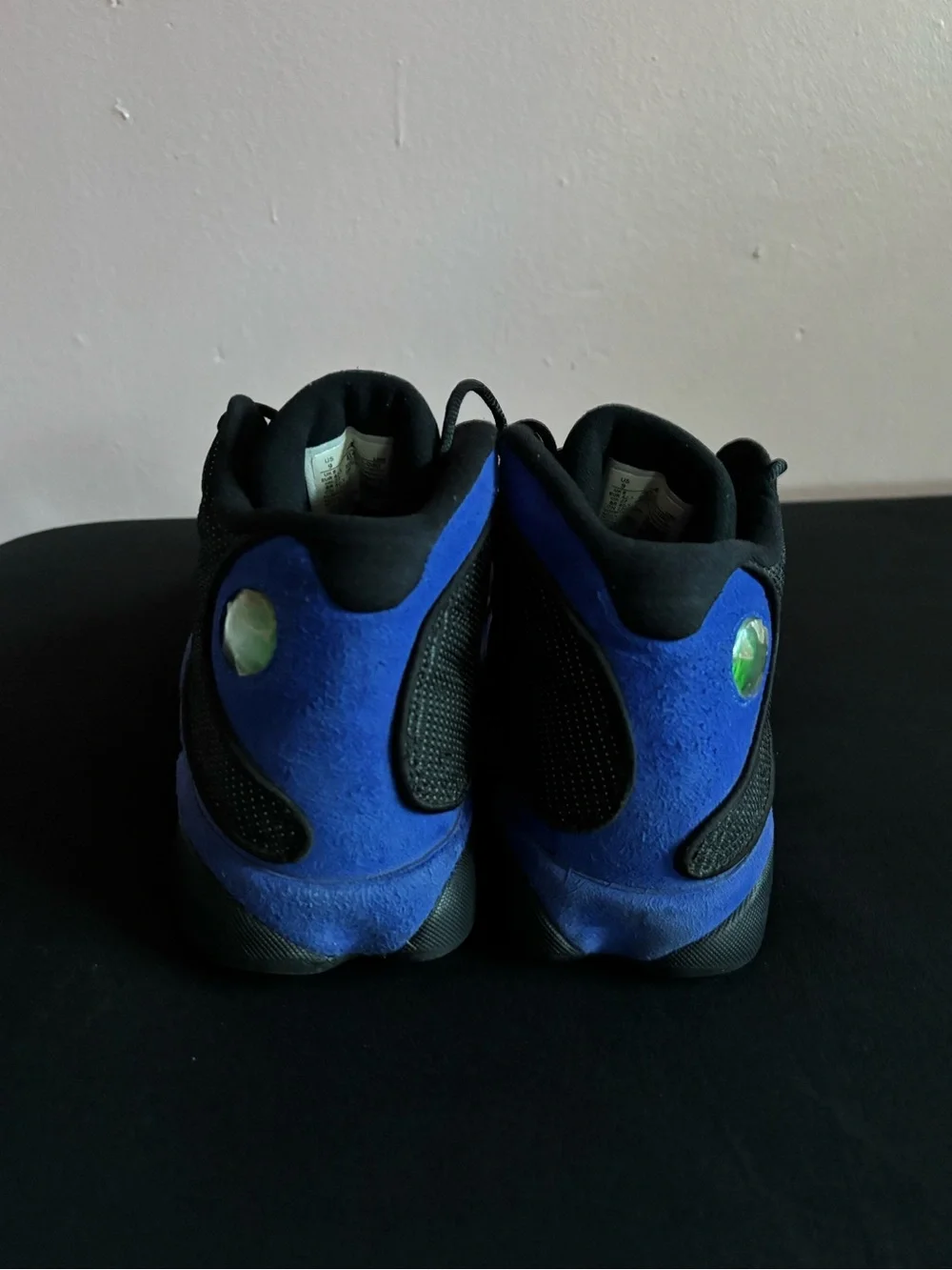 Jordan Men's Black and Blue Retro Basketball Sneakers